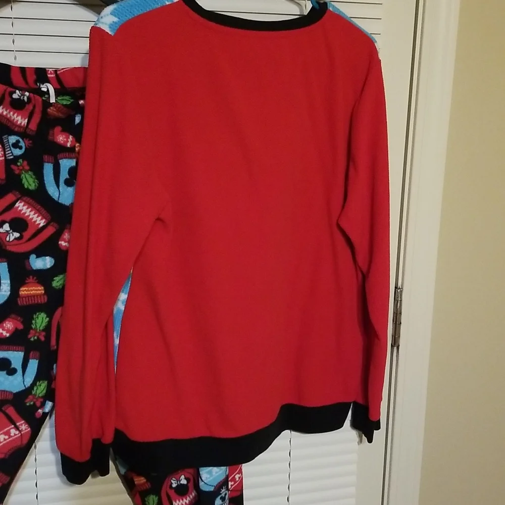 Womens Mickey & Minnie Holiday 2 PC Pajamas - Picture 4 of 5
